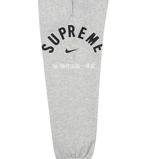 embroidered with black co gray S XL pants plush Sweatpants logo M Arc L sports 0804